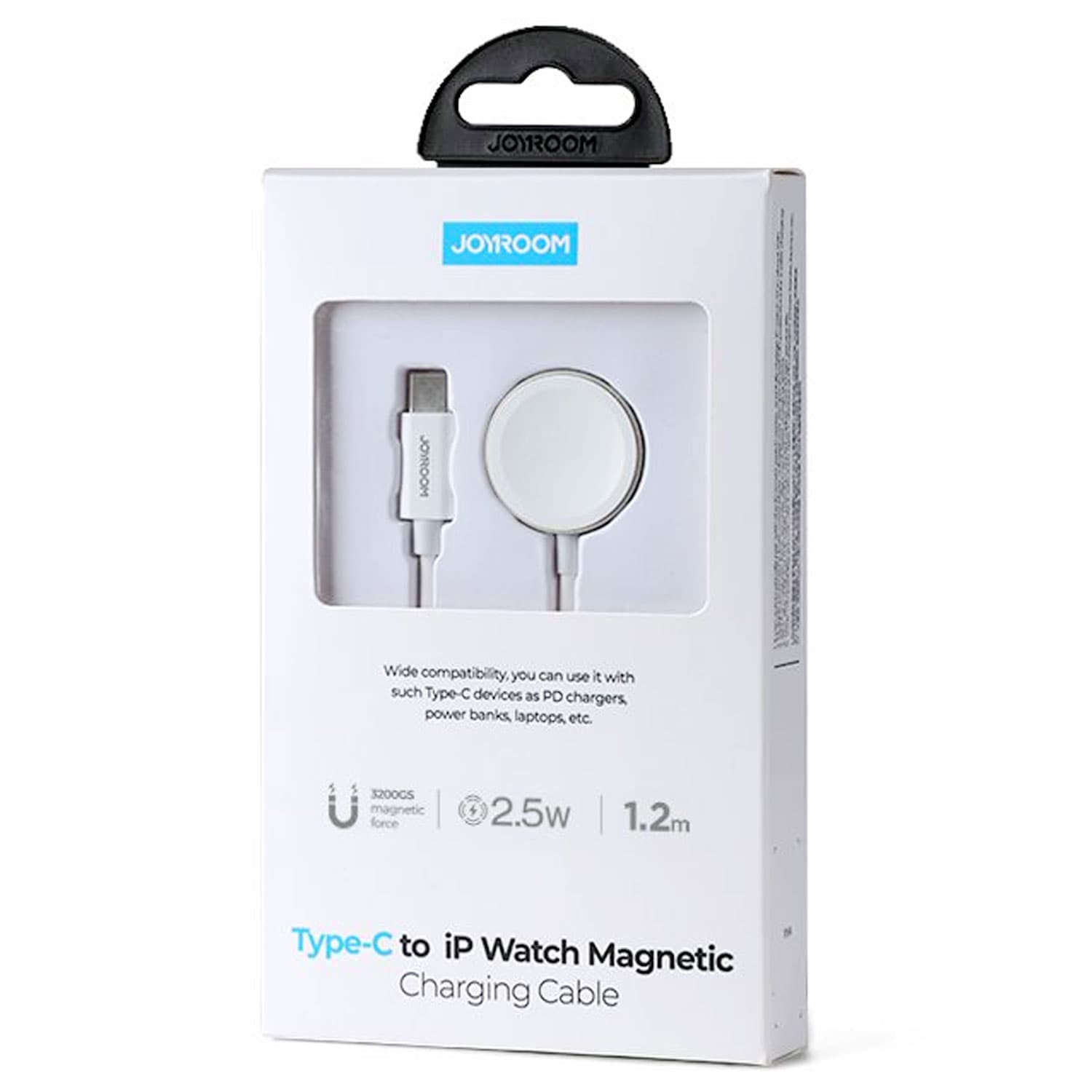Joyroom (S-IW004) - Incarcator Wireless, iWatch, Magnet, 2.5W, conector USB-C, White 1