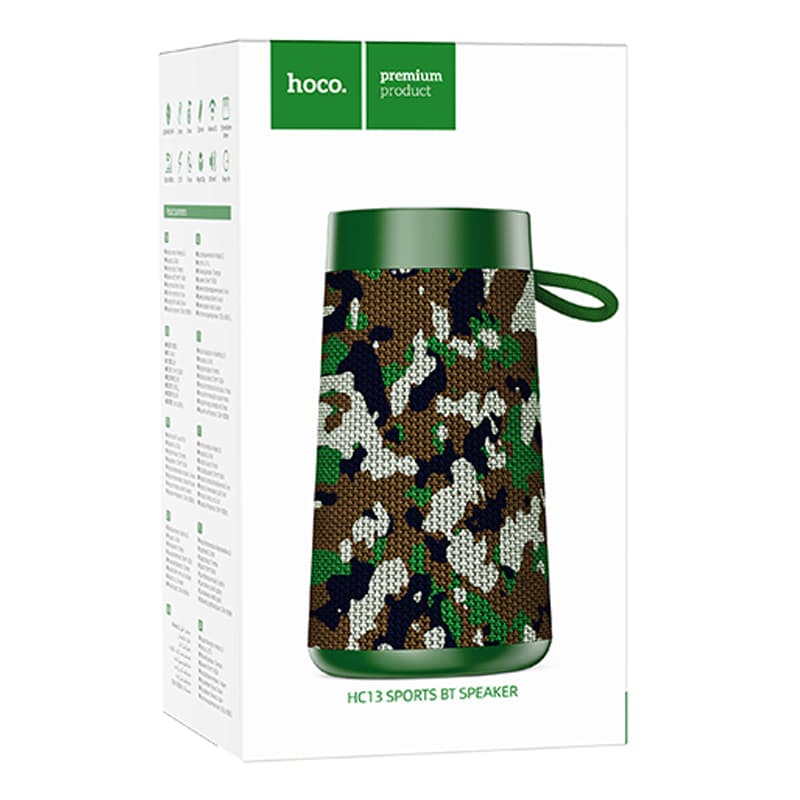 Hoco (HC13) - Boxa portabila, TWS, BT 5.0 Wireless, 5W, Sports, Green Camouflage 1