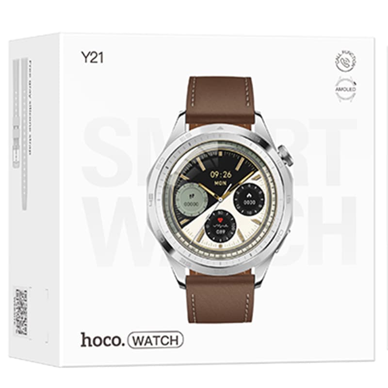 Hoco (Y21) - Ceas SmartWatch, Amoled, BT 5.0, Multifunction + telefon, 250mAh, Silver 1