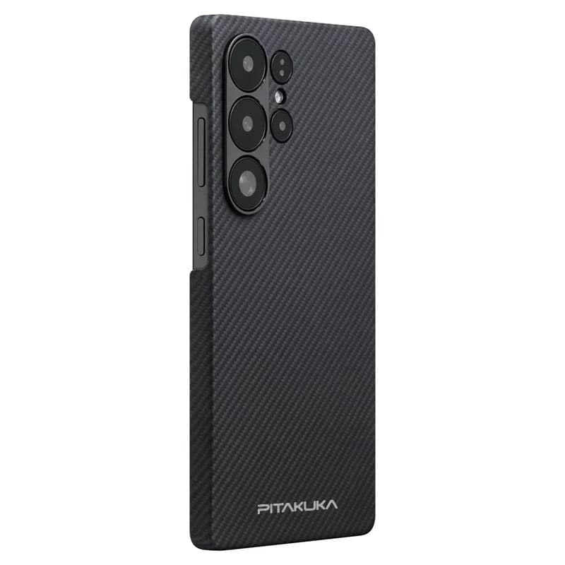 Husa Aramid PTK » Samsung S25, Kevlar Fiber, cu MagSafe, Woven Black