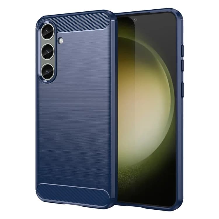 Husa Brush » Samsung S25 Plus, TPU, Metall Look, Blue 1