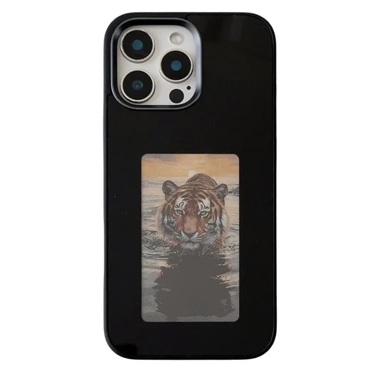 Husa InkLed » iPhone 16 Pro Max, ShockProof, cu Ecran Digital, Microfiber, Black 1