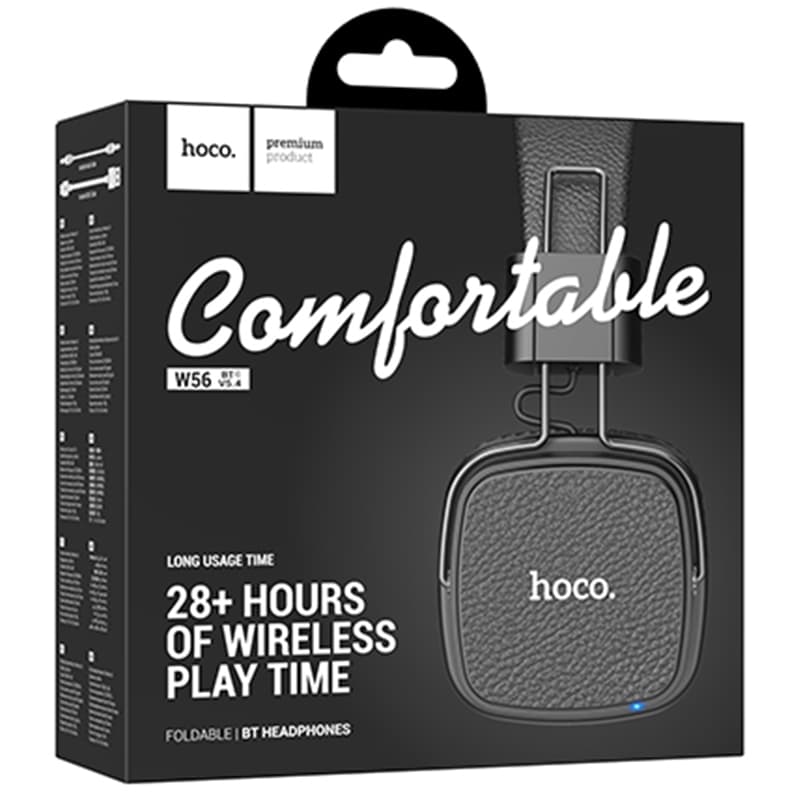 Hoco (W56) - Casti Wireless, Over Ear, BT 5.4, 200h StandBy, Black 1