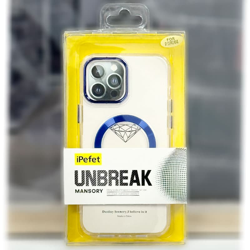 Husa iPefet Clear » iPhone 13, AntiDrOppo cu MagSafe, Acryl, Blue 1