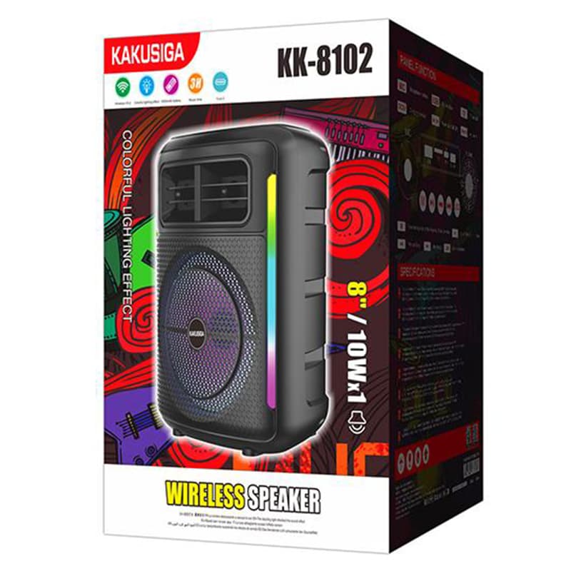 Kaku (KK-8102) - Boxa Portabila, Wireless BT 5.2, 10W, 1800mAh, LED Display, Ambient Light, Black 1