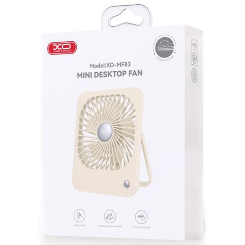 XO (MF83) - Ventilator Thin Desktop, Folding/Hangable Fan, 2000mah, BEIGE 1