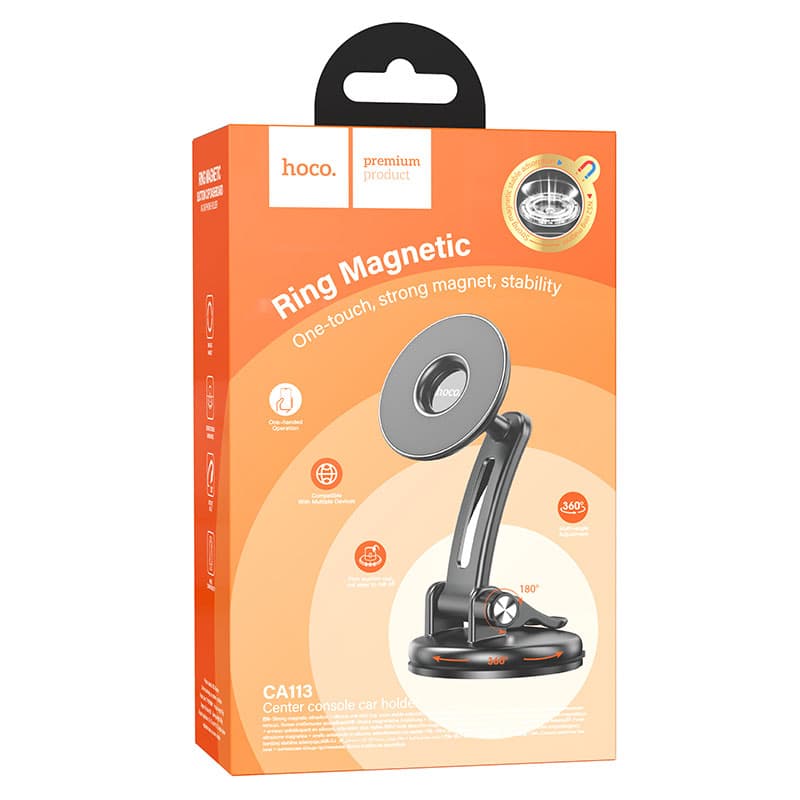 Hoco (CA113) - Suport Auto, Magnetic, montaj Bord, MultiAngle, Black