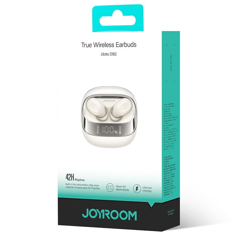 Joyroom (JR-DB2) - Casti Wireless, Ear Buds, BT 5.3, StandBy, 500mAh, LED Power, White 1