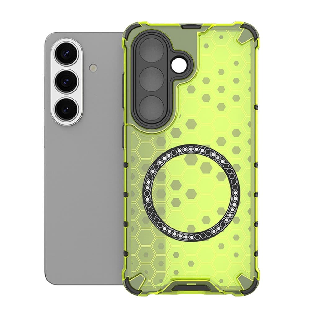 Husa HoneyComb » Samsung S26P, cu extra protectie colturi, cu MagSafe,Green 1