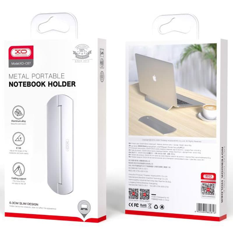 XO (C87) - Suport portabil pentru laptop, Compact Size, Foldable, Black 1