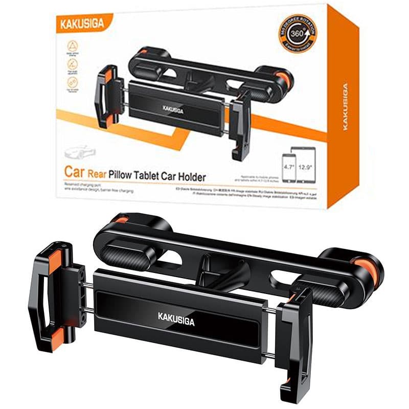 Kaku (KSC-1537) - Suport Auto, montaj Tetiera, cleme laterale, 360°, Black 1
