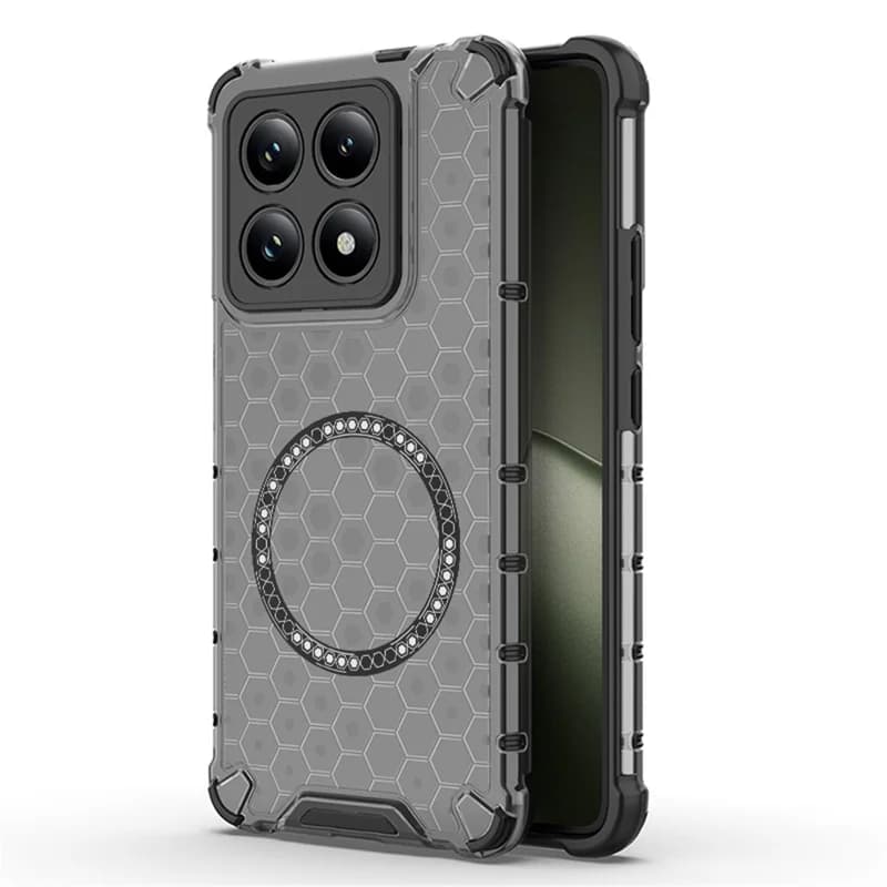Husa HoneyComb » Xiaomi 14T Pro, Magnet MagCase, AntiDrOppo Corners, Grey 1