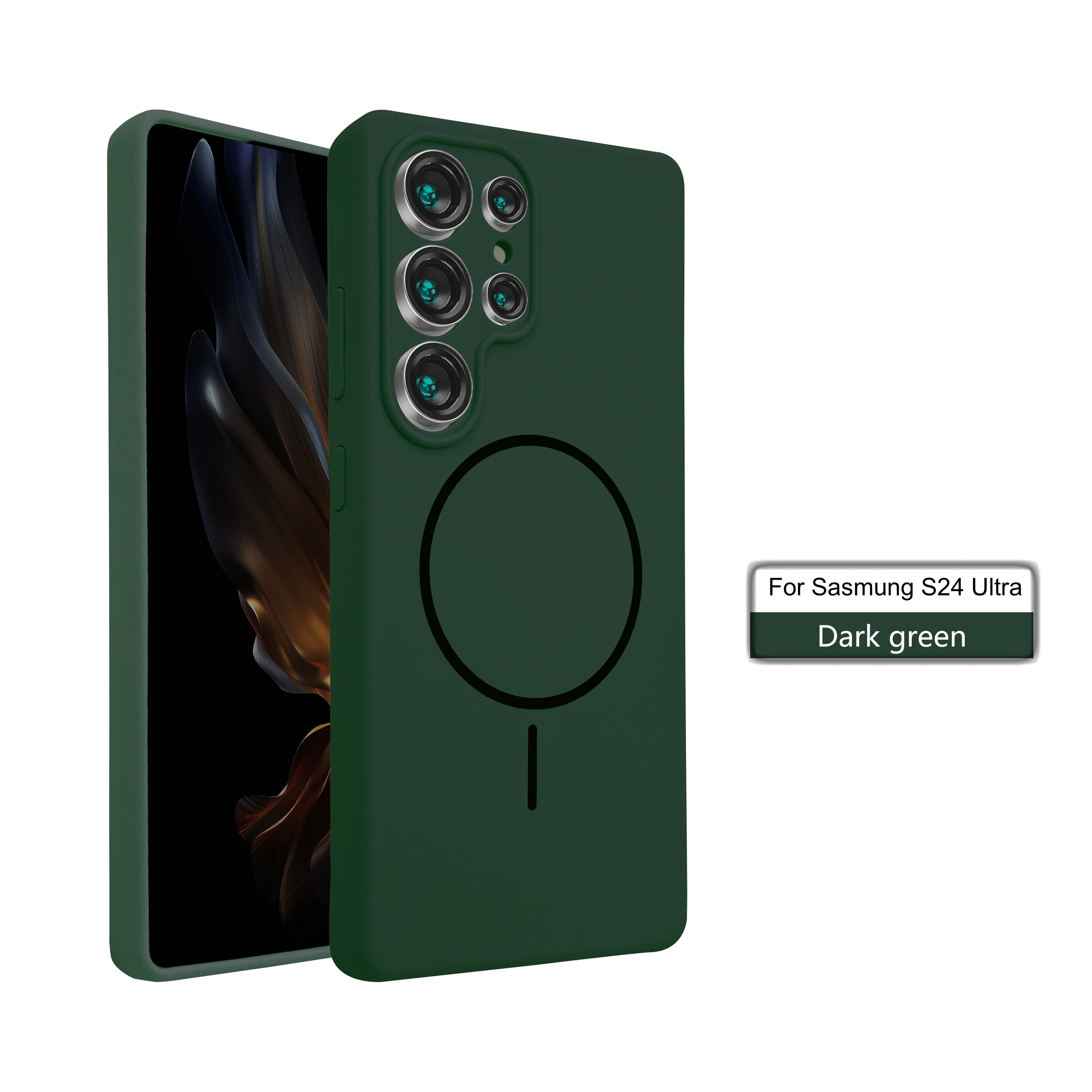 Husa MagThin » Samsung S24 Ultra, Smooth Soft » MagSafe, Deep Green 1