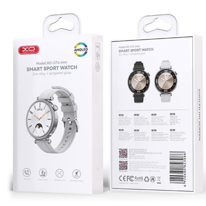 XO(GT4) - Ceas SmartWatch, Amoled, Wireless, Waterproof, functii multiPhonele, Talking, Silver 1