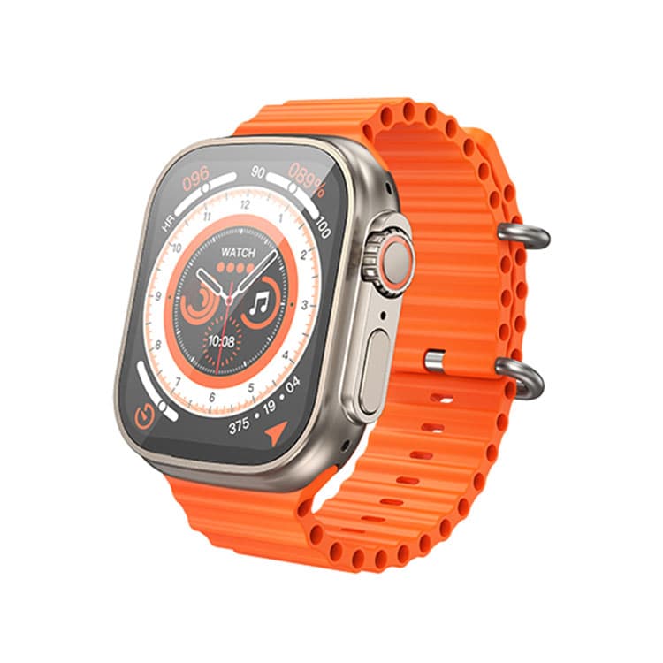 Hoco (Y12 Ultra) - SmartWatch, 1.96 inches, Ruiyu 8762DT, 128MB, Dual BT, Gold Titanium