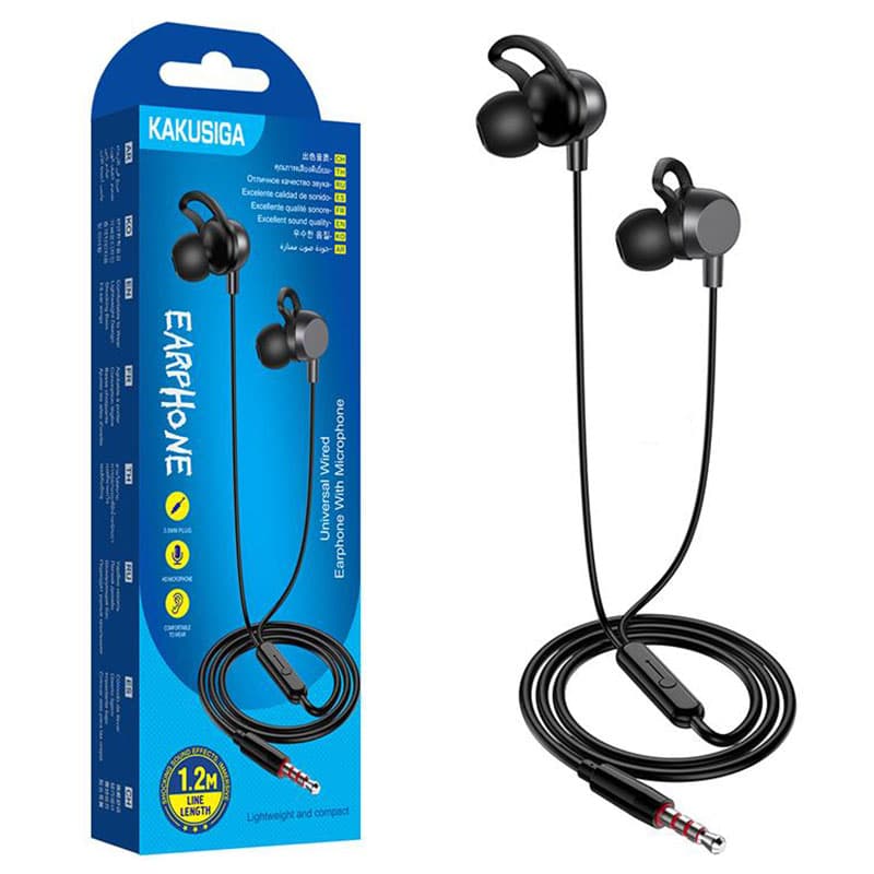 Kaku (KSC-705) - Casti cu Fir, In Ear, 3.5mm, 1.2m, Mic &amp; Volume Key, HiFI, Black 1