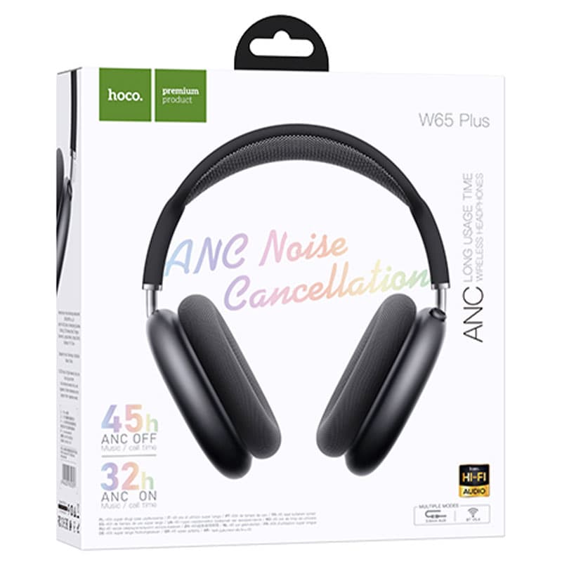 Hoco (W65 Plus) - Casti Wireless, Over Ear, BT 5.4, Reducere zgomot ANC, Space Grey 1