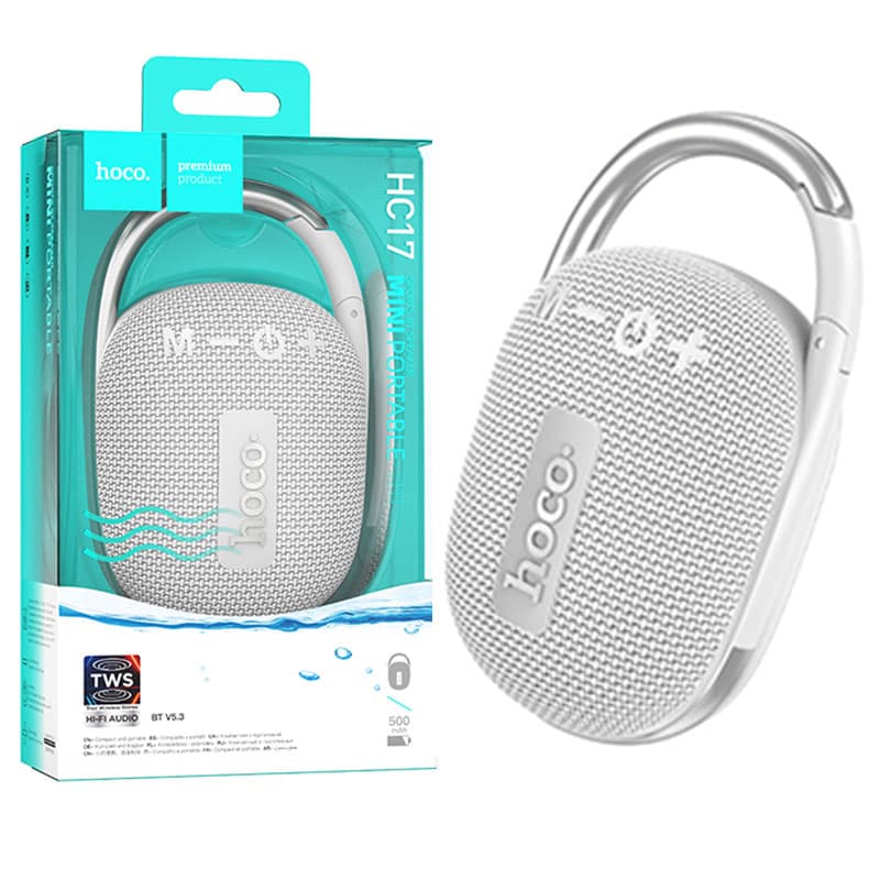 Hoco (HC17) - Boxa Portabila, Wireless BT 5.3, 5W, 500mAh, Suport TF, USB disk, Easy JoySport, Grey 1
