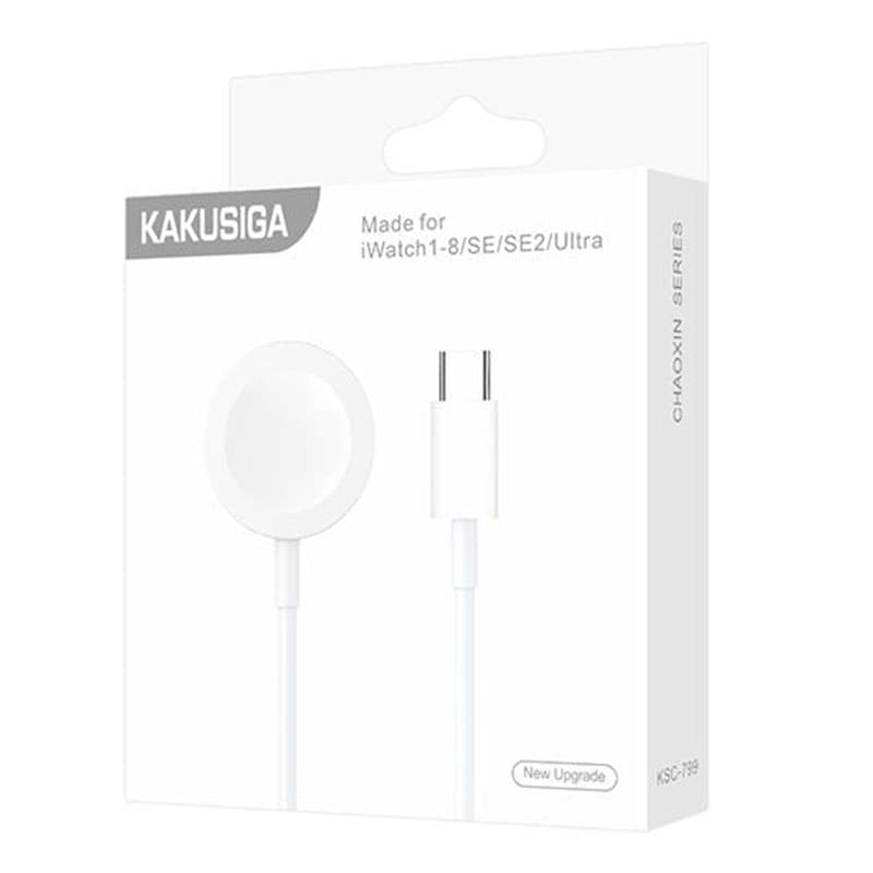 Kaku (KSC-799) - Incarcator Wireless, iWatch, 1.75W, 5V, Qi Charging, conector USB-C, White 1