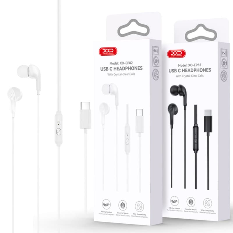 XO (EP82) » Casti cu Fir, In Ear, USB-C, Stereo HiFI, White 1