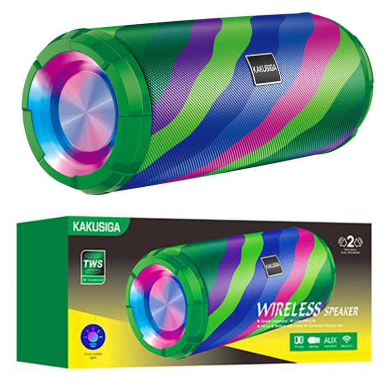 Kaku (KSC-609) - Boxa Portabila, 5W, 4H, 1800mAh, TF Card, FM, Rainbow GREEN 1