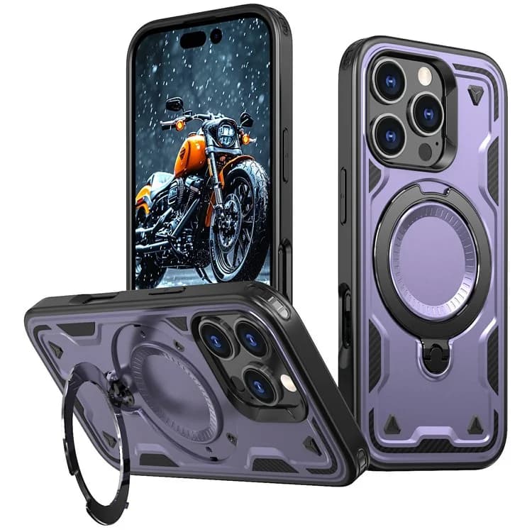 Husa Hybrid Armor » iPhone 13 Pro, MagRing, MultiAngle, Purple 1