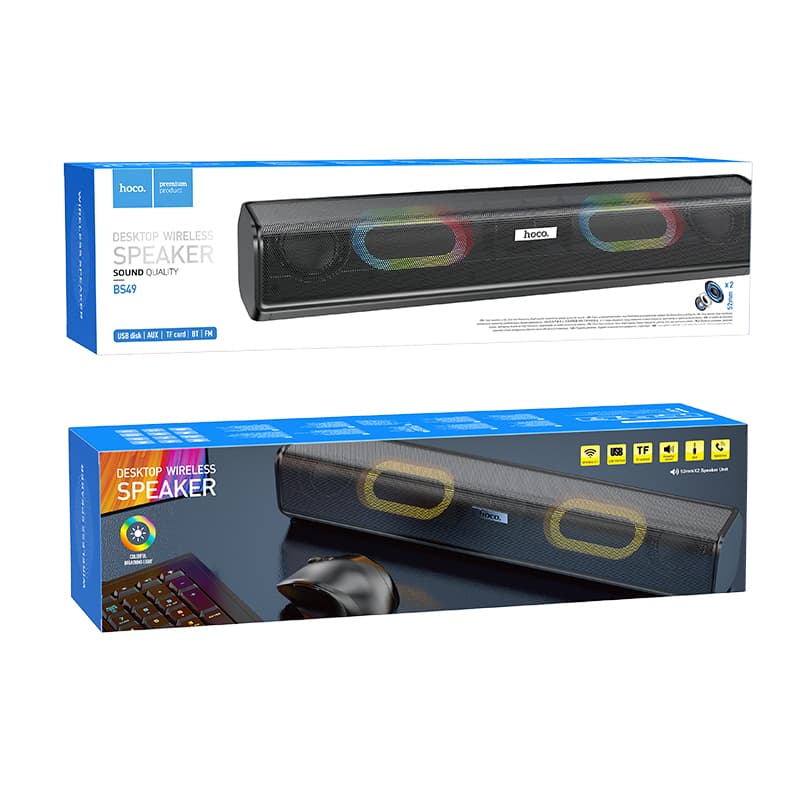 Hoco (BS49) - Boxa portabila, Desktop, BT Wireless, 5W*2, Black
