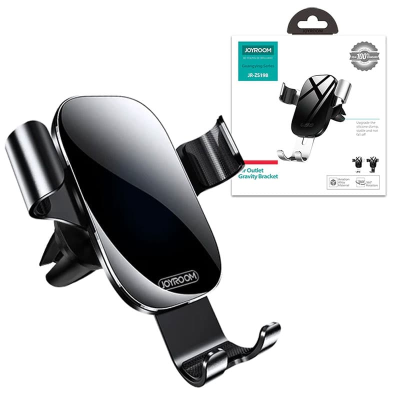 Joyroom (JR-ZS198) - Suport Auto, cu cleme laterale, montaj Ventilatie, MultiAngle, Non-SliPhone, Black 1