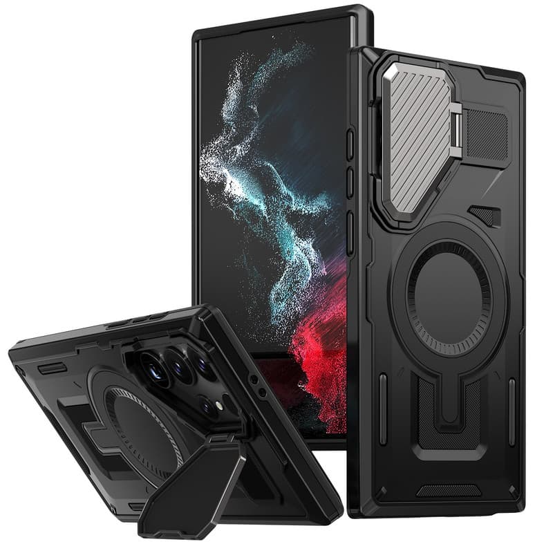 Husa UrbanMag » Samsung S25 Edge, Hybrid, Armor MagCase, CamBracket, Black 1