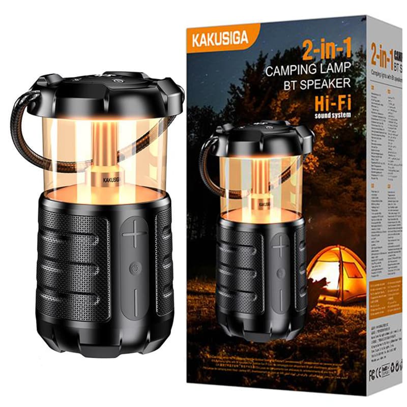 Kaku (KSC-1117) - Boxa Portabila, Wireless BT 5.3, Camping, LED tiPhone felinar, 15W, 3600mAh, Black 1