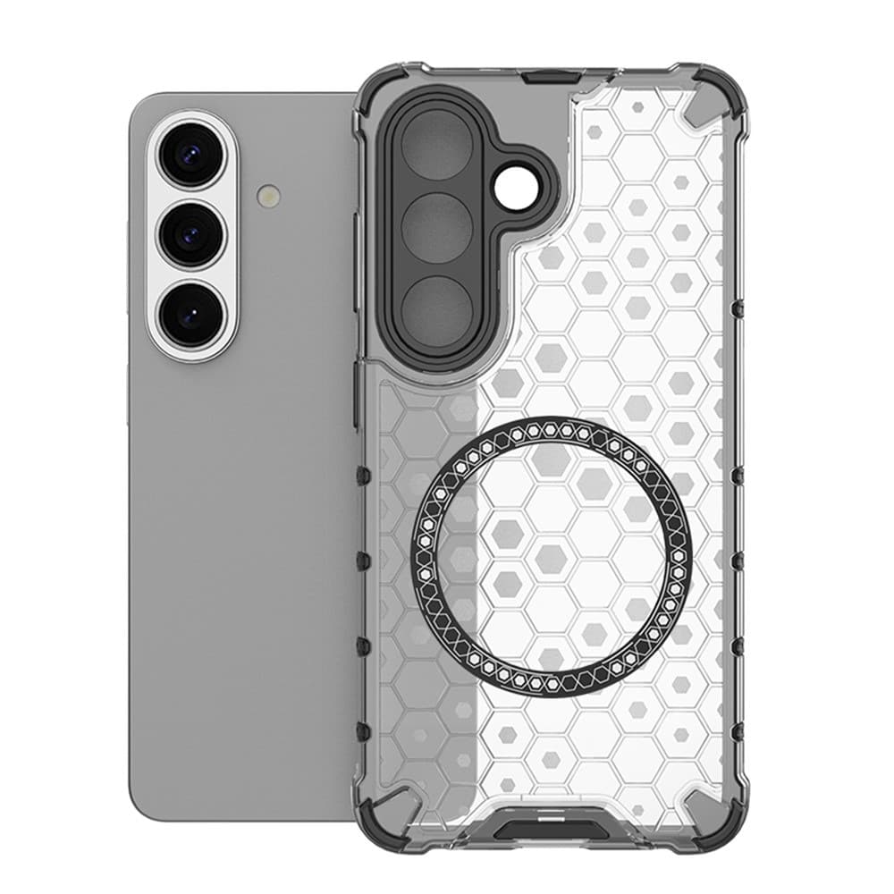 Husa HoneyComb » Samsung S26U, cu extra protectie colturi, cu MagSafe,White 1
