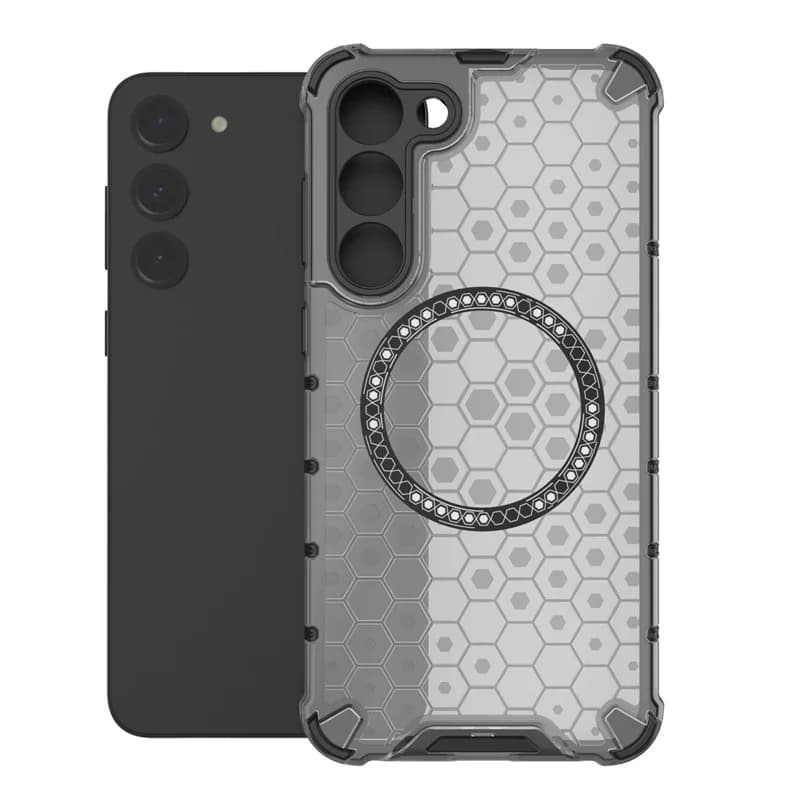 Husa HoneyComb » Samsung S23, Magnet MagCase, AntiDrOppo Corners, Grey 1