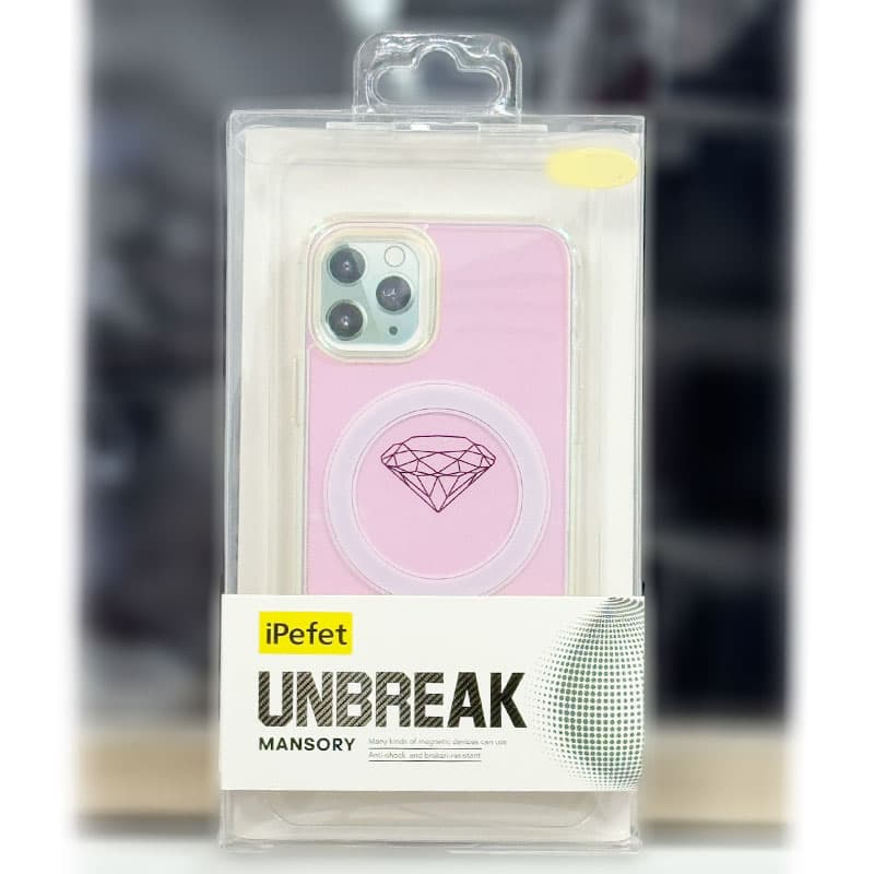 Husa iPefet Shift » iPhone 14 Pro Max, Kevlar Pattern, cu MagSafe, Acryl, Aurora Pink 1