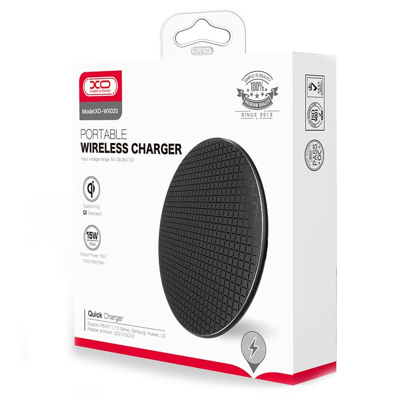 XO (WX020) - Incarcator Wireless, Universal, 15W, Qi Charging, Black 1