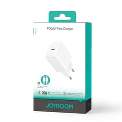Joyroom (JR-TCF20) - Incarcator Retea + Cablu USB-C, 1m, PD20W, 1xUSB-C, SmartCharge, White 1