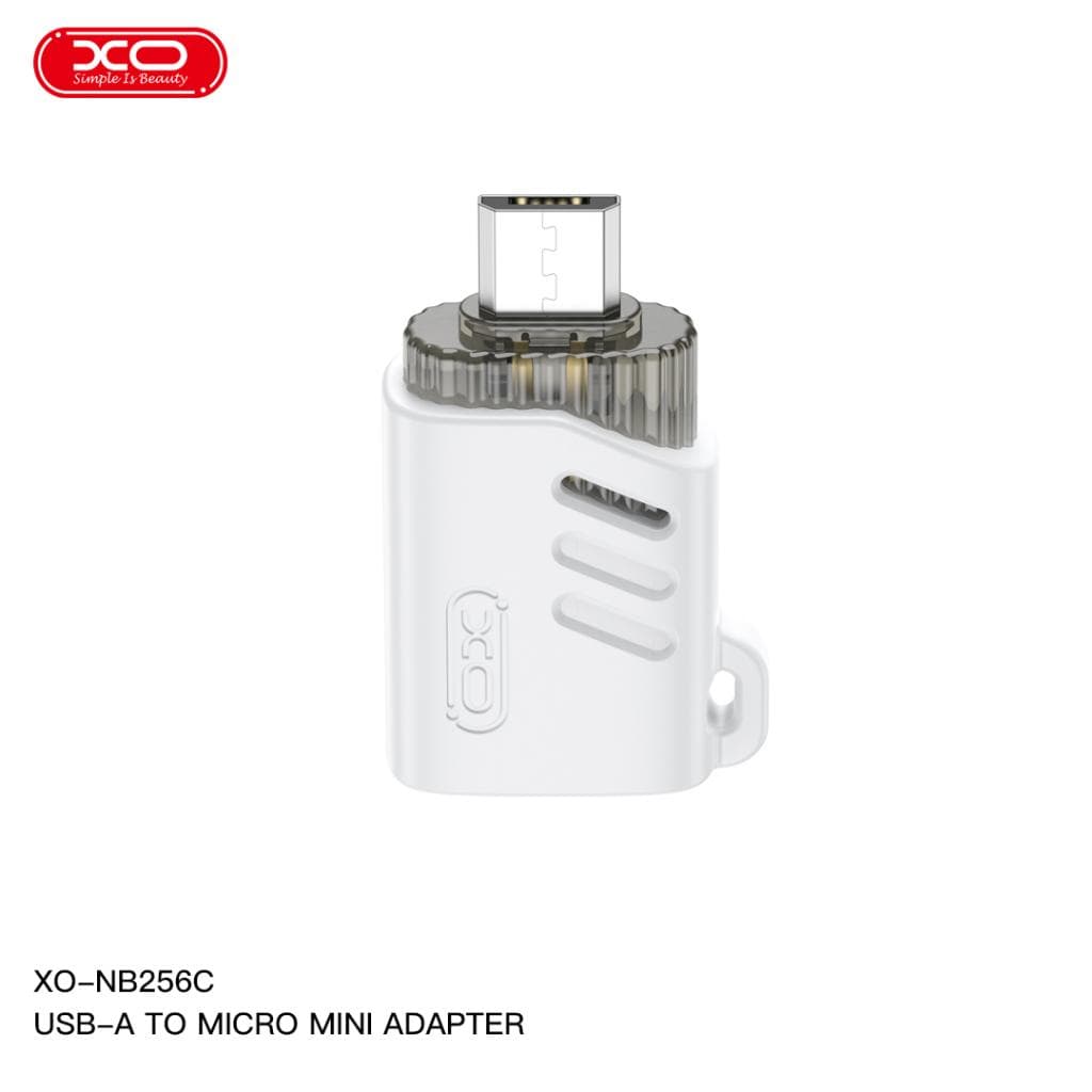 XO (NB256C) - Adaptor OTG Transfer, USB-A la MicroUSB, 480Mps, White 1