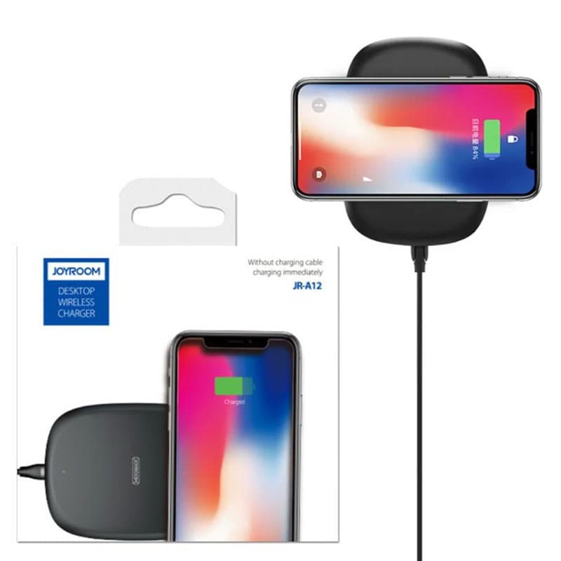 Joyroom (JR-A12) - Incarcator Wireless, 5W, Qi Charging, Universal, Black 1