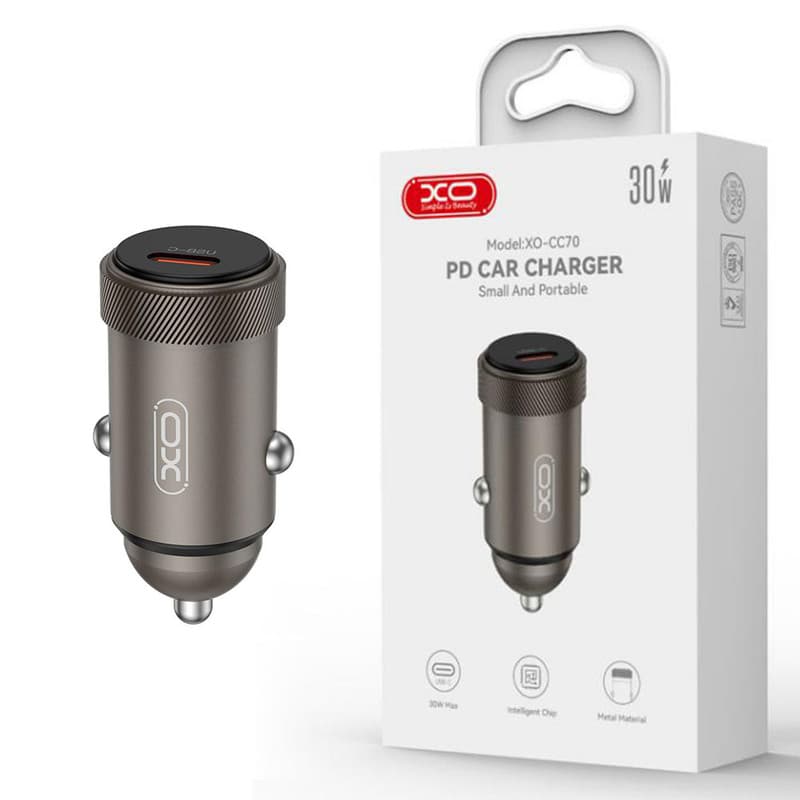 XO (CC70) » Incarcator Auto, PD 30W, USB-C, Fast, Cafeniu, Black 1