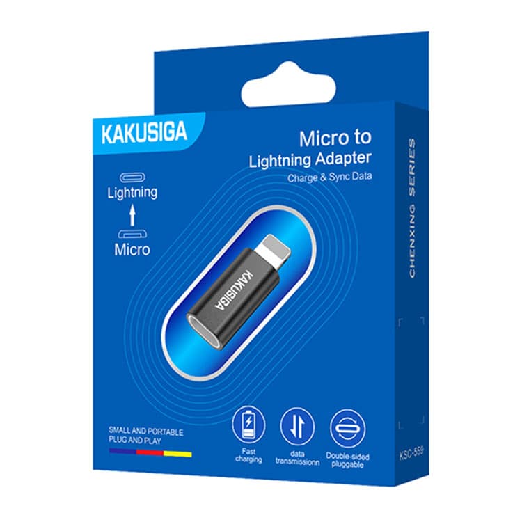 Kaku (KSC-559) - Adaptor OTG Transfer, MicroUSB la Lightning, Black 1