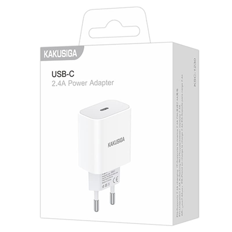 Kaku (KSC-1230) - Incarcator Retea, 2.4A, 1xUSB-C, White 1