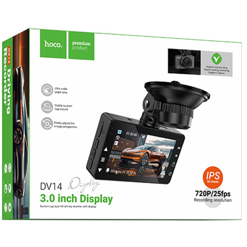 Hoco (DV14) - Camera Video pentru masina, 720MPx, cu LCD HD de 3" - Metall Grey 1