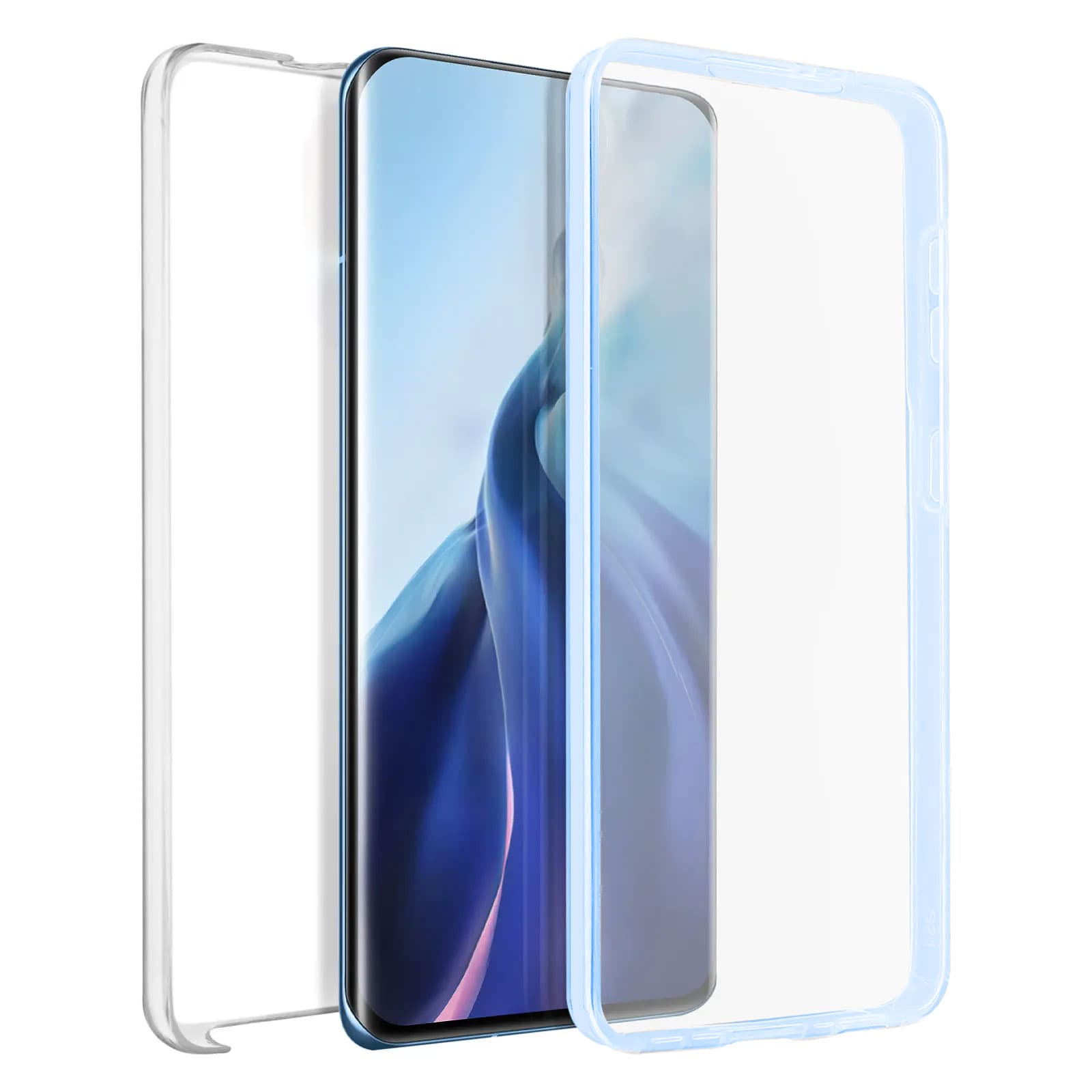 Husa 360° » Samsung S8 Plus, Full Cover(Front+Back), TPU+PC, Blue / Clear