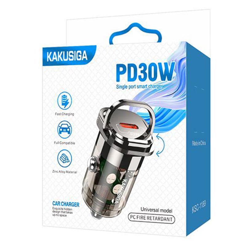 Kaku (KSC-1189) - Incarcator Auto, PD30W, 1xUSB-C, Black 1