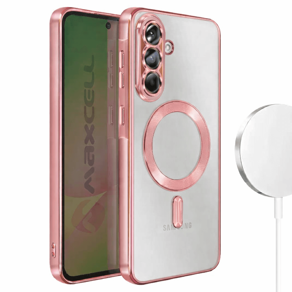 Husa Plating » Samsung S26 Ultra, silicon cu MagSafe,ElectroEdge, Pink 1