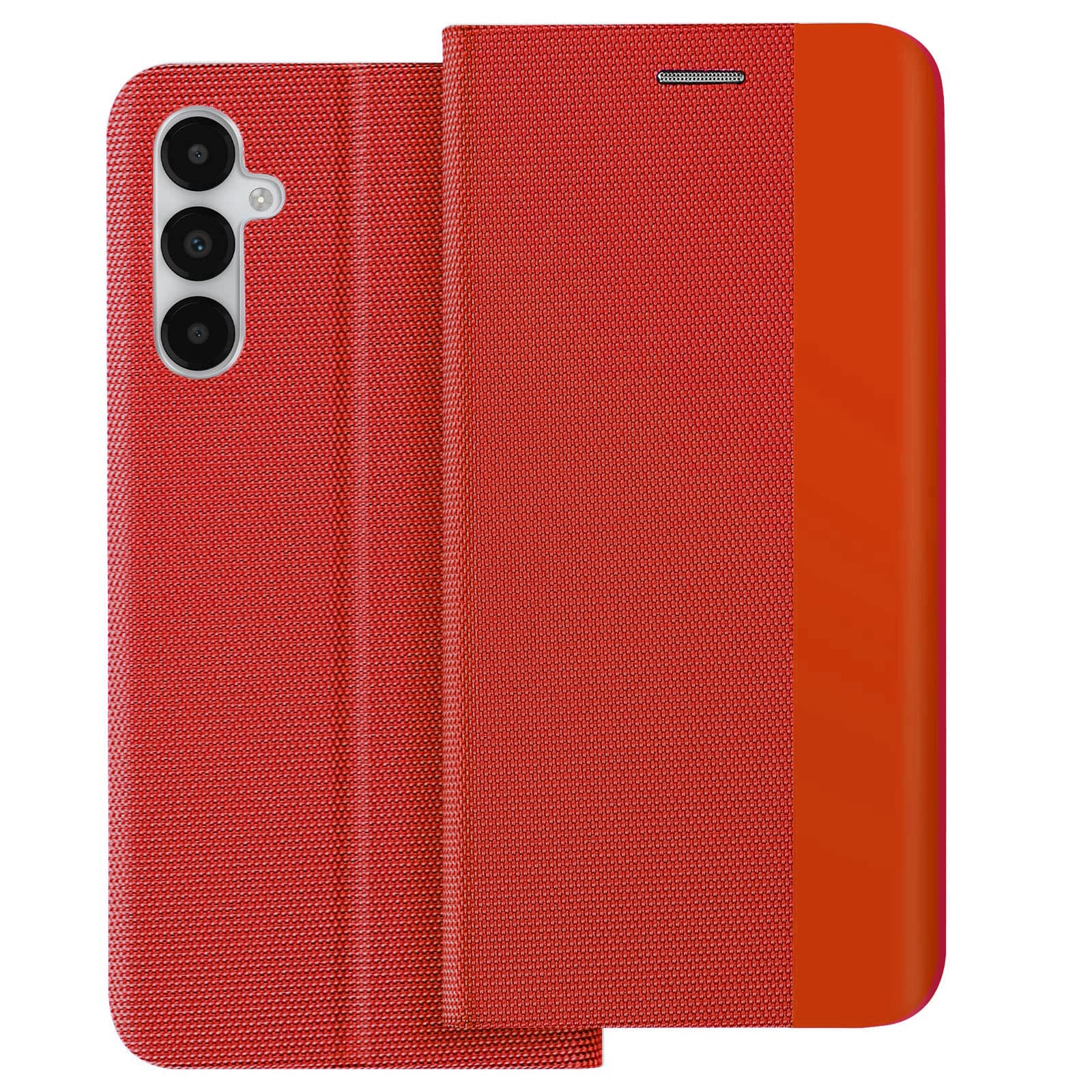 Husa Flip Sense » Samsung A22 4G, Magnetic Shell, Eco-Leather, Red