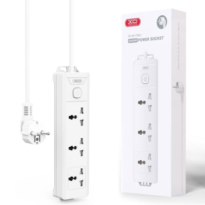 XO (WL17) - Prelungitor electric 3AC, cu intrerupator, White 1