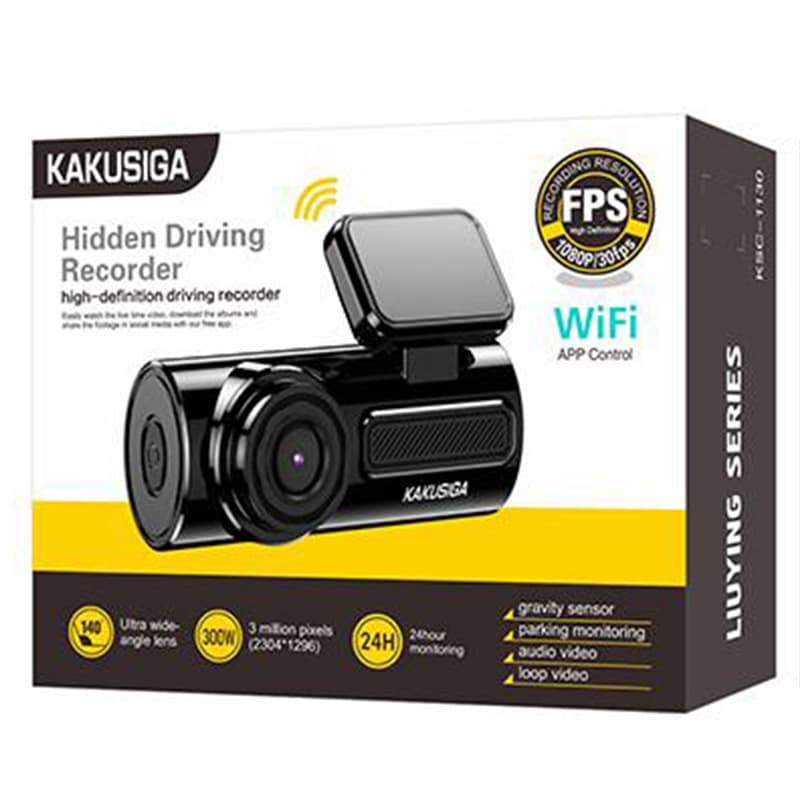 Kaku (KSC-1130) - Camera de bord, 1080P/30fps, iPhoneS HD, 5V, 180mAh, control pe telefon, Black 1