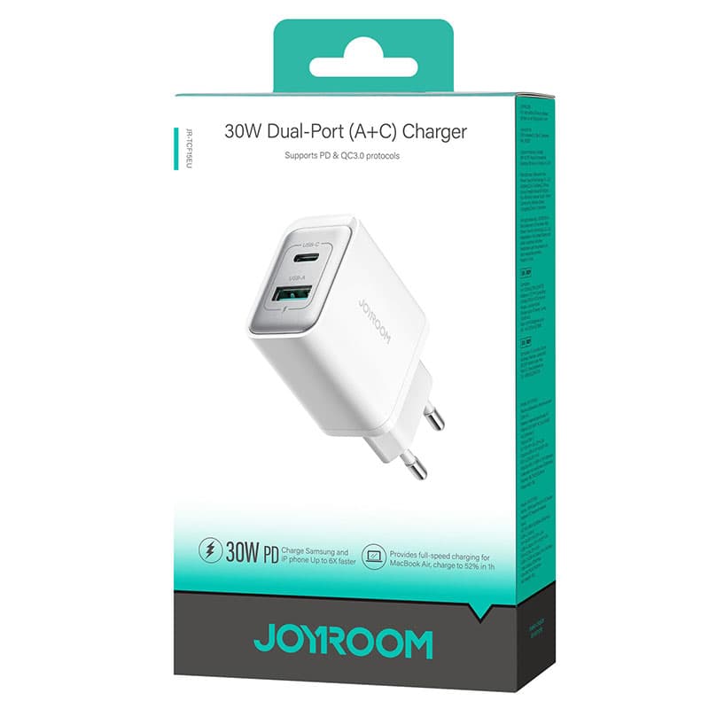 Joyroom (JR-TCF15) - Incarcator Retea, PD30W, 1xUSB-C, FastCharge, White 1
