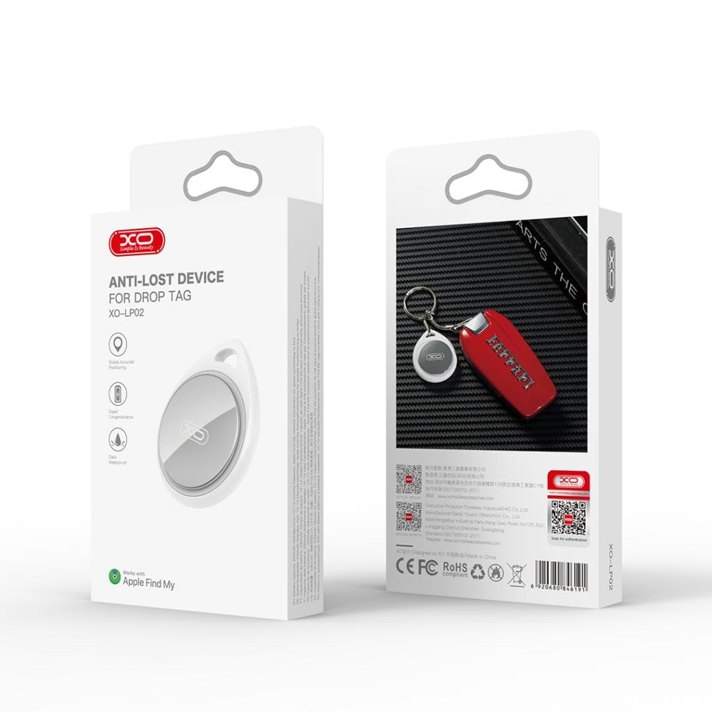 XO (LP02) - Dispozitiv tiP AirTAG, anti-pierdere, compatibil functie FindMy MFI, WHITE 1