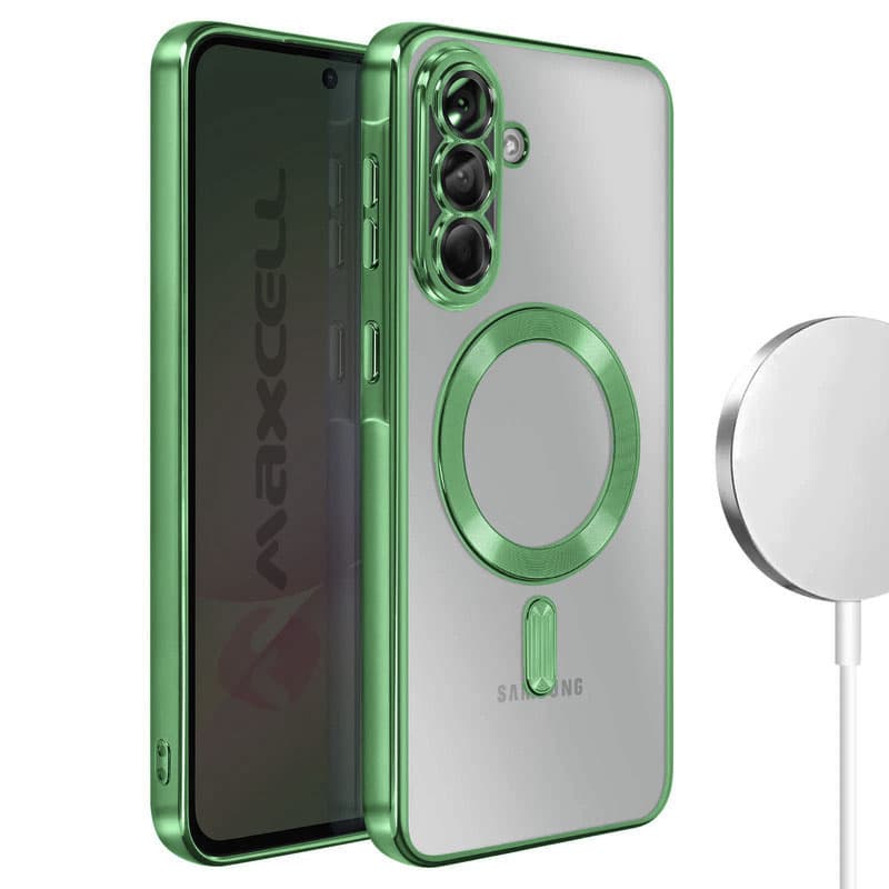 Husa Plating » Samsung S23 Plus, silicon cu MagSafe,ElectroEdge, Green 1